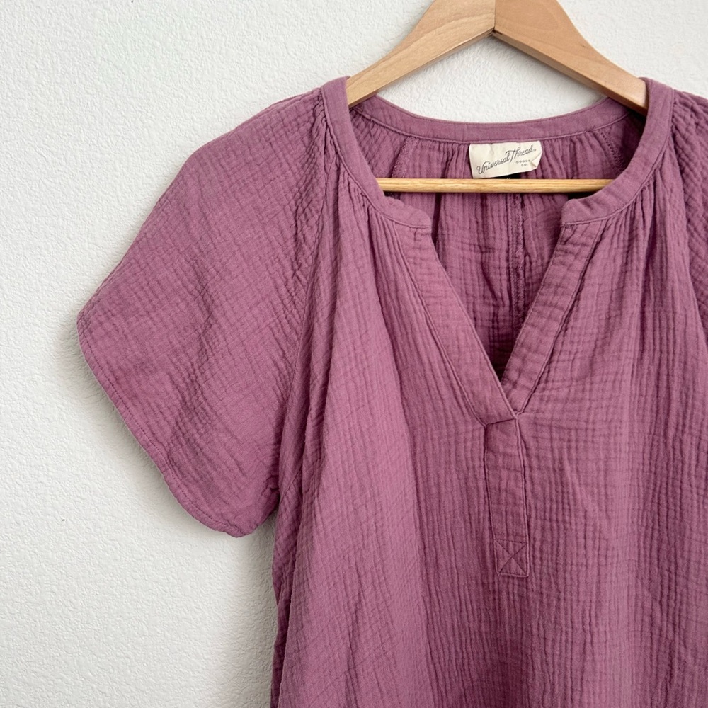 Universal Thread Lilac Gauze Flutter Sleeve Mini Dress Medium - Picture 2 of 6